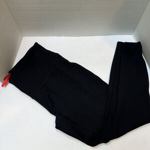 SPANX Black Leggings Tummy Control, High Wasted Size Large